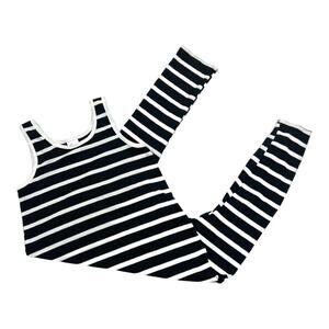 Rad Revolution Black Striped Tank Romper